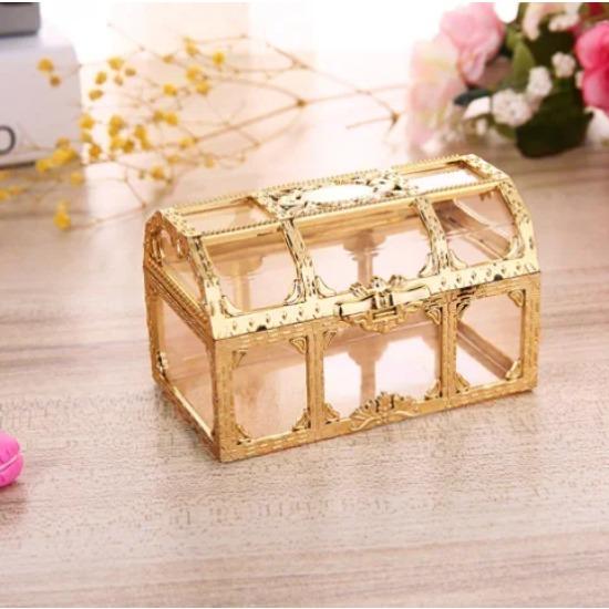 Retro Transparent Treasure Box Candy Jewelry Treasure Box Wedding Candy Box Jewelry Box Holder Organizer Earrings Earrings
