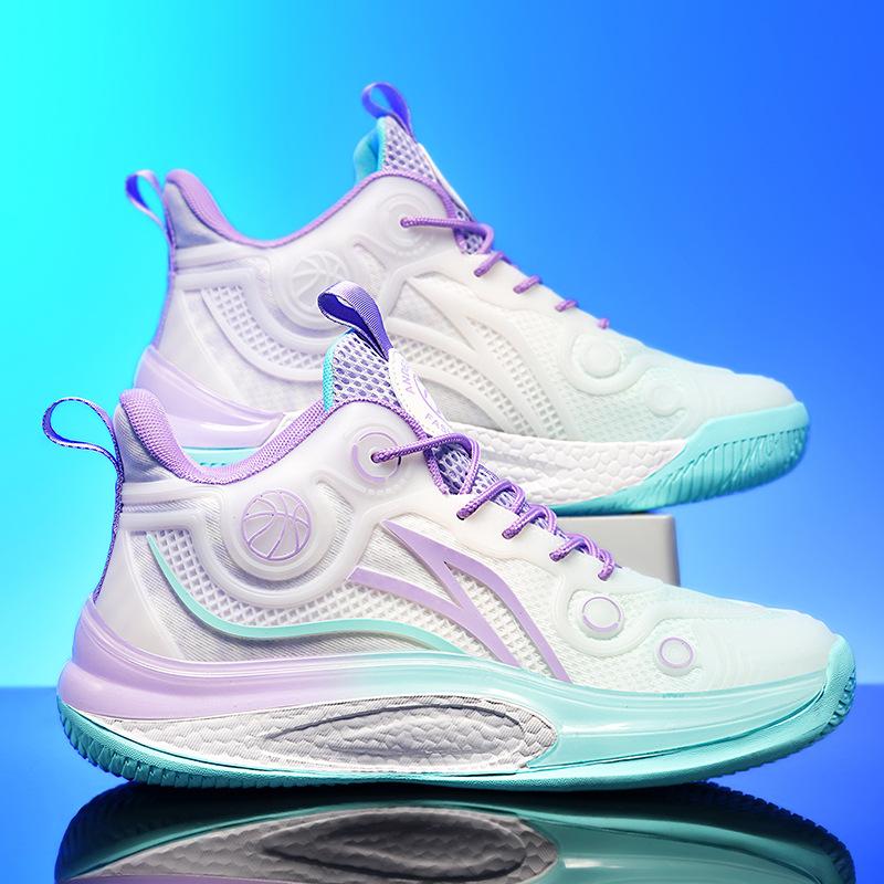 Friction Sound Basketball Shoes Youth Casual Sneakers Student Competition Sneakers Fashion Luminous Breathable Running Shoes