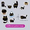 500pcs Ten Different Patterns Black Cat Stickers Small Pattern Decoration Luggage Skateboard Water Cup Stickers Craft Supplies