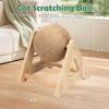 Outamateur Cat Scratcher Ball Toy, Sisal Scratching Ball with Stable Stand, Interactive Cat Exercise Toy, Interactive Play and Exercise for Kittens,