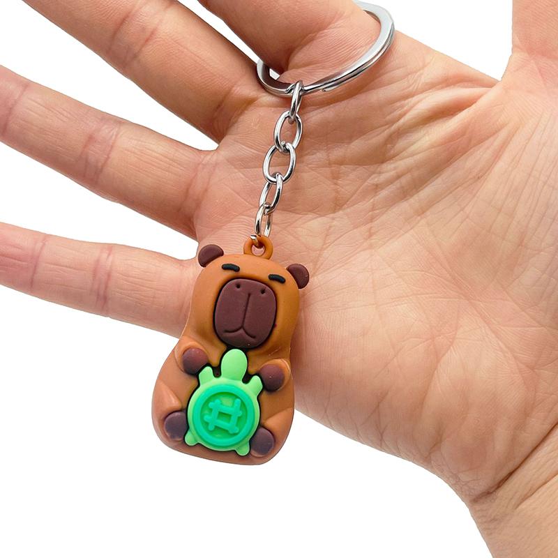 

Капібара брелок для ключів capybara антистрес підвіска 2.5 см 2.5 коричневий