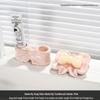 Ceramic Drainable Soap Dish & Toothbrush Holder Set