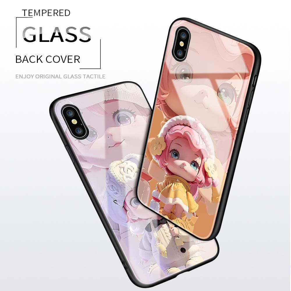 Tempered Glass Phone Case For OPPO Reno13 Reno14 Realme 11 12Pro 14 GTNeo6 C21Y C53 C75 OnePlus Nord2 NordCE3Lite Soft Edge Shockproof Smooth Shell