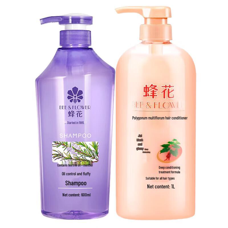Bee & Flower Tea Tree Oil Shampoo & He Shou Wu Conditioner Set