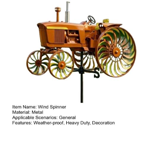Skeleton Riding Motorcycle Wind Spinner Decoration Metal Kinetic Tractor Windmill Sculpture Outdoor Garden Yard Patio Lawn Decoration