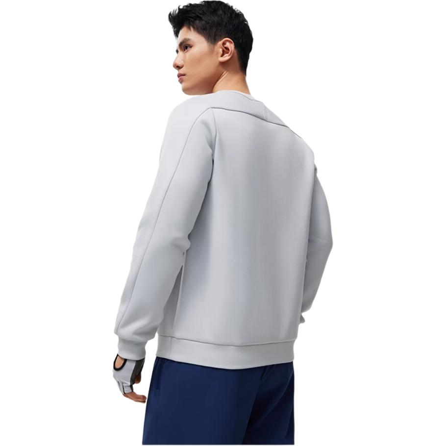 Li Ning Fitness Series Knitted Fabric Sweatshirt Men's Mist Gray AWDU057-9