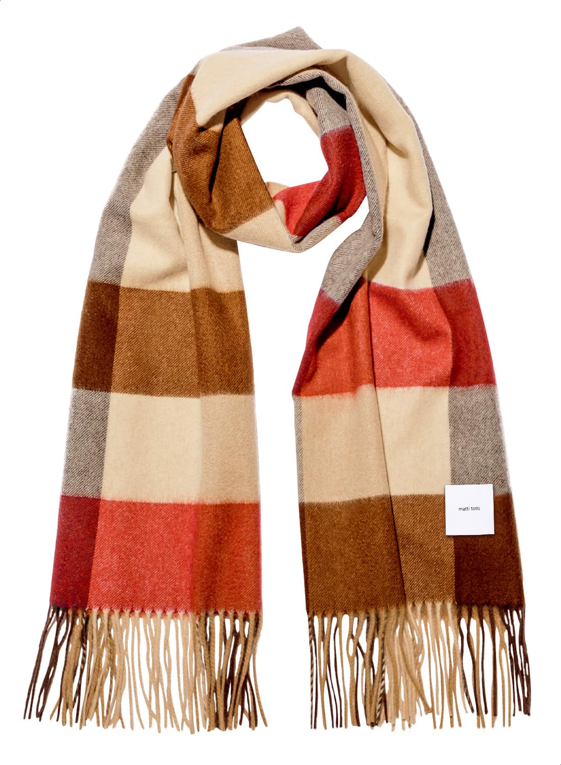 

Matti Totti Antique x Brown Cashmere Check Cashmere Stole, Large, Thick, Pattern, Men s, 100% Cotton, Long, Stole, Gift, B0024B-37