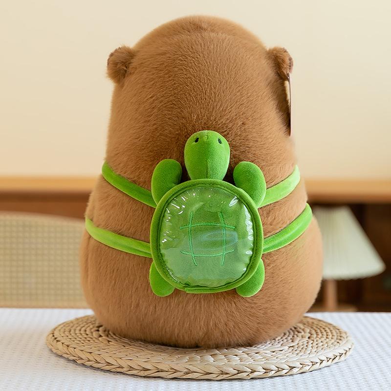 Cute Happ Capybara Plush Toy Turtle Backpack Kapibara Children's Doll Activity Gifts
