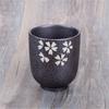 Japanese Tea Water Mug Handy Cup Hand-painted Ceramic Cherry Blossom Cups Creative Rough Ceramic Tea Cups  Coffee Cup