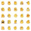 50PCS Cute Yellow Duck Sticker Children Award Decals Stationery Phone Laptop Water Bottle Luggage Desk Door Waterproof Stickers