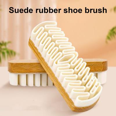 1/2Pcs Cleaning Brush Lightweight Burr-Free Ergonomic Grip Base Faux Leather Cleaner Shoe