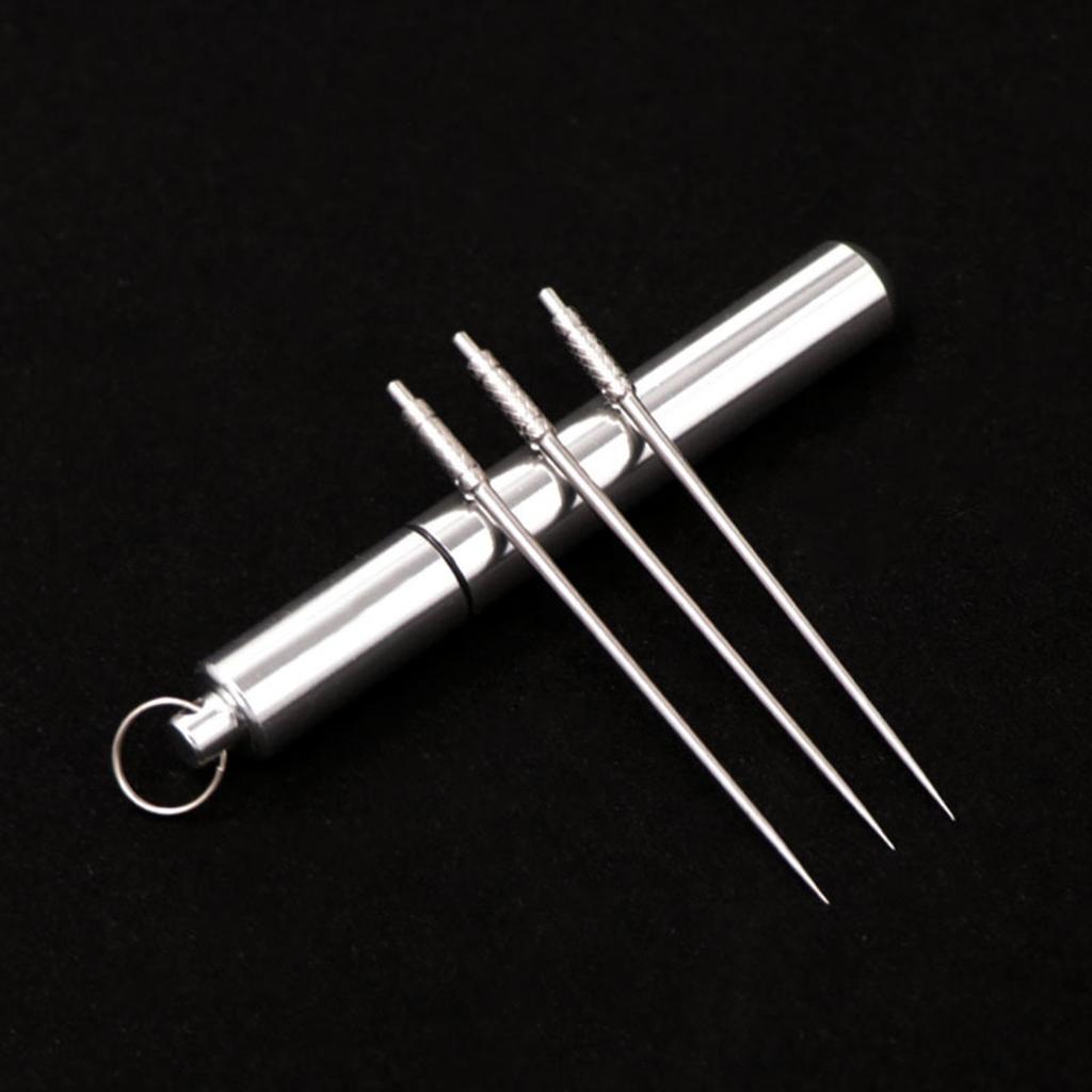 Titanium Alloy Portable Toothpick Metal Toothpick Creative Aluminum Alloy Toothpick Tube Toothpick Box