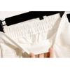 DIMANAF 2026 Summer Plus Size Women Pants Elastic Waist Oversize Loose Casual Lady Shorts Cotton Solid Black White 5XL