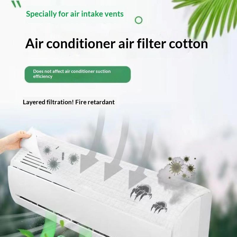 12/30Pcs Universal Air Purification Filter Pad Anti-Dust Air Conditioning Inlet Cotton Dust Filter Hang-Up Air Inlet Filter