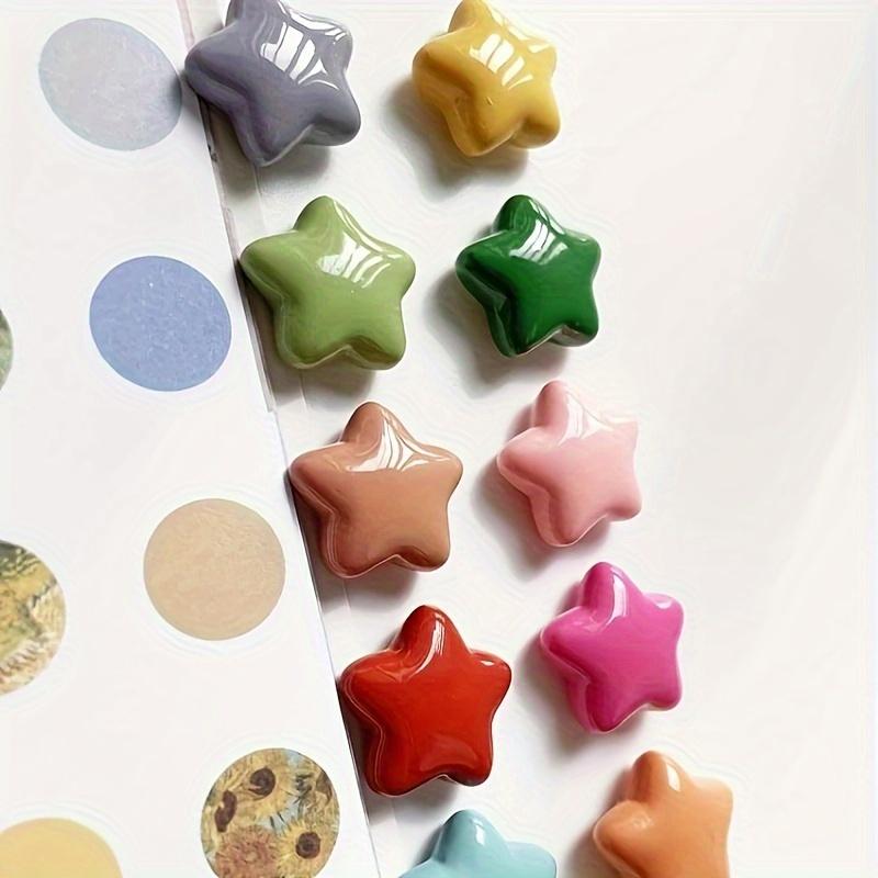 10pcs Star Shaped Refrigerator Magnets - Plastic Material, Mini Cute Fridge Magnets for Home Decor, Whiteboard