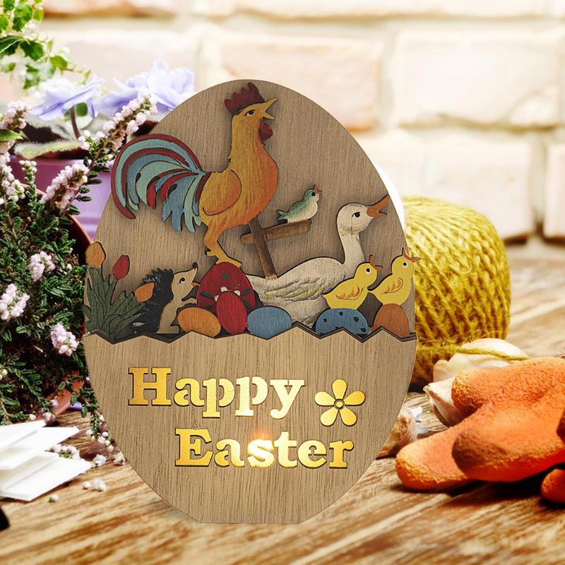 Easter Centerpiece Table Decorations Light Up Wood Carvings Easter Decorations Cute Exquisite Table Decorations Festive Home