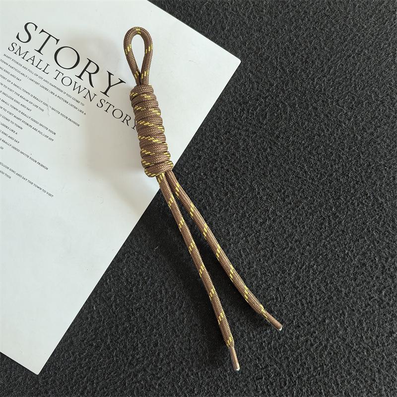 Colorful Trendy Miu Style Polyester/Nylon Braided Rope Pendant with Knotting for Bags