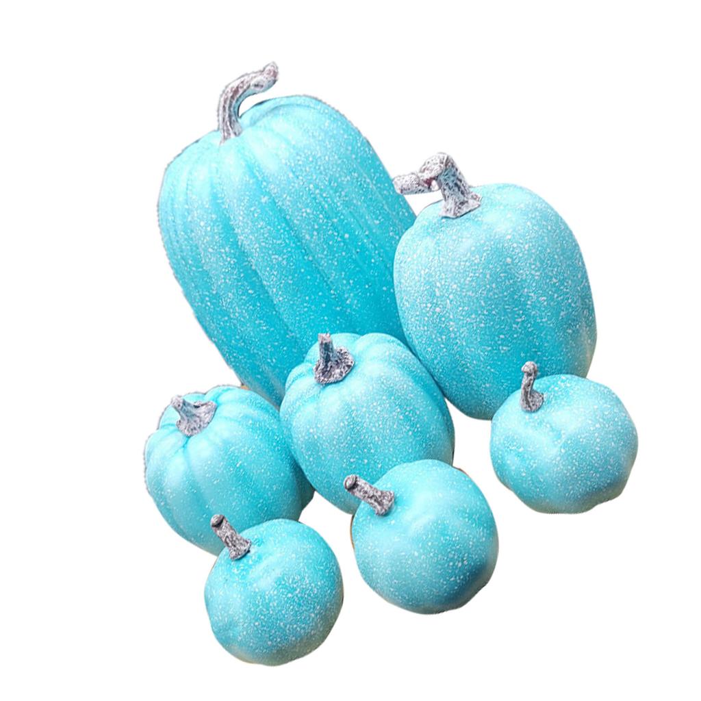 7 Pcs Artificial Pumpkin Cute Lifelike Foam Pumpkins for Autumn Holiday Decor