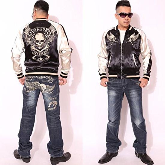 Skull Embroidery Reversible Sukajan M [Banson] NVJK-701