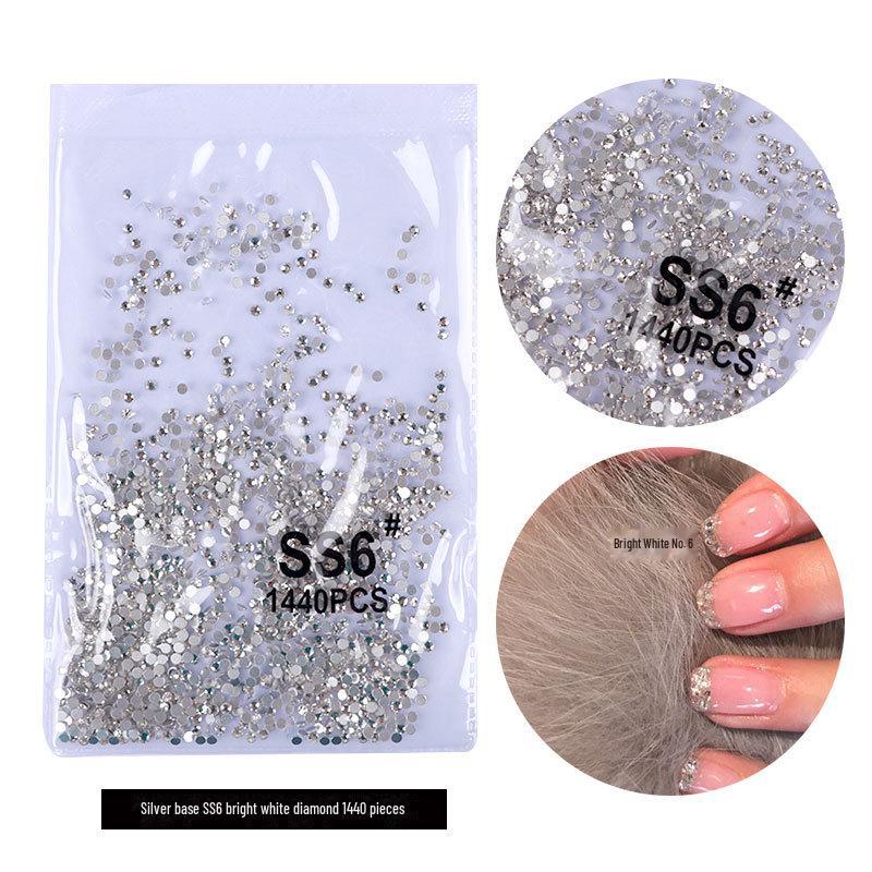 

Серебряно-белые чешские стразы AB Fantasy Color для дизайна ногтей с бриллиантами - Super Flash, с плоским дном, не опадают