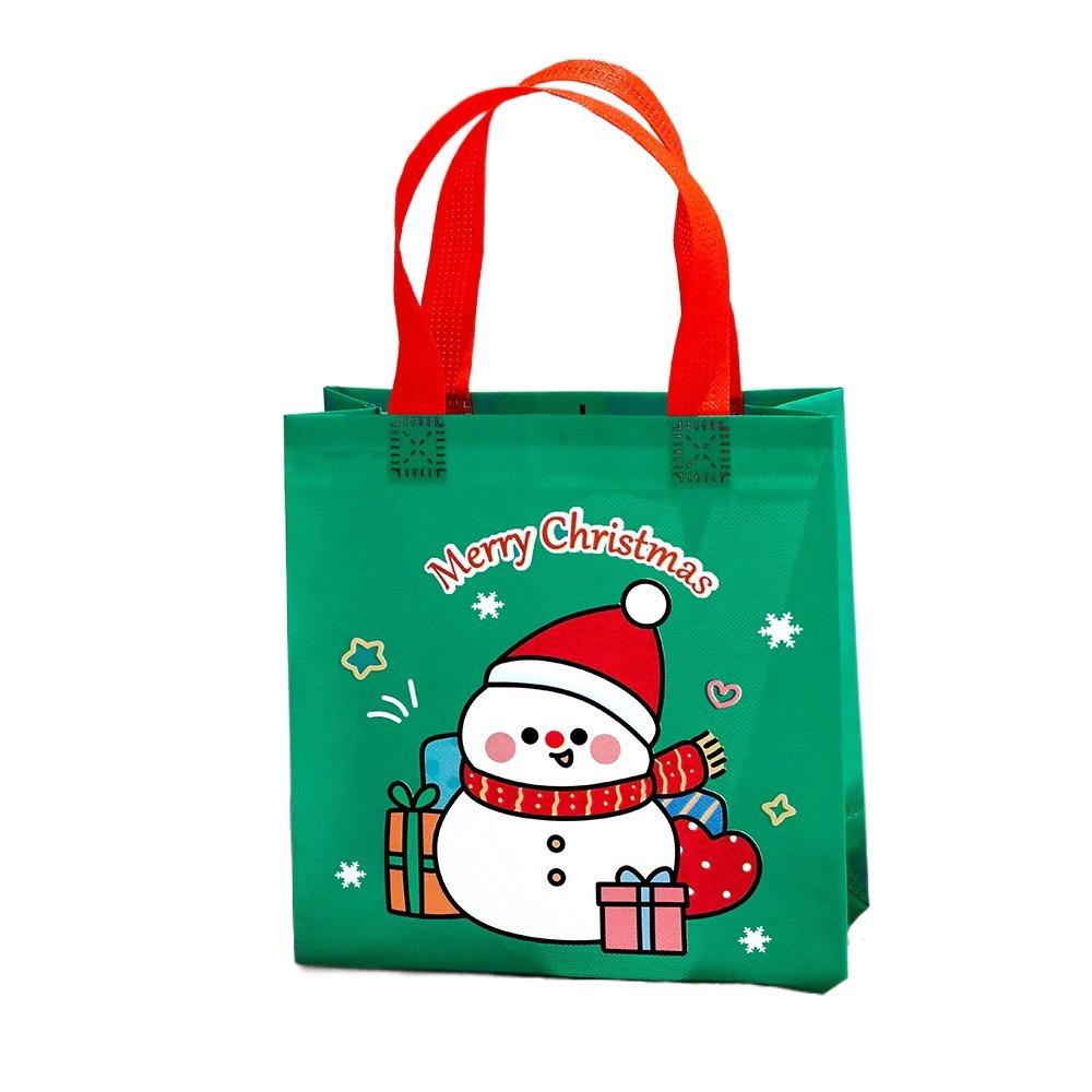 

Portable Christmas Storage Bag Casual Cartoon Pattern Handbag Large Capacity Shoulder Bag