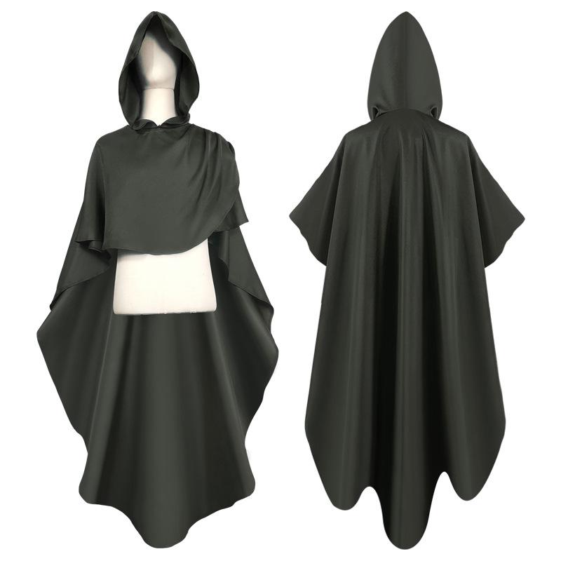 Mantello con Cappuccio da Cavaliere Medievale Europeo - Costume Cosplay di Halloween