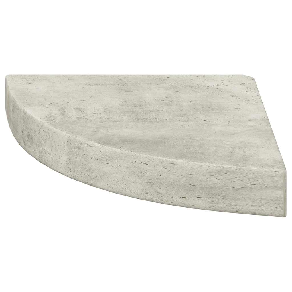 Vidaxl Narożne Półki Ścienne, 2 Szt., Szarość Betonu, 25X25X3,8 Cm Mdf