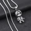 Trendy Cartoon Human Robot Character Titanium Steel Men's Necklace Japanese and Korean Jewelry