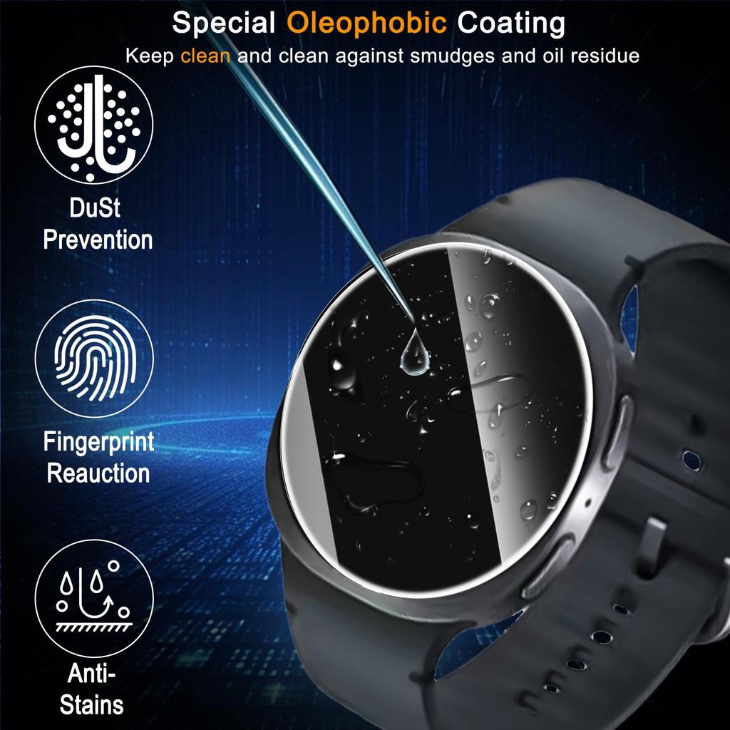 Vidro Temperado Para Samsung Galaxy Watch 8/8 classic 44mm 40mm 46mm Acessórios Película Hidráulica HD Protetor de Tela Galaxy watch8