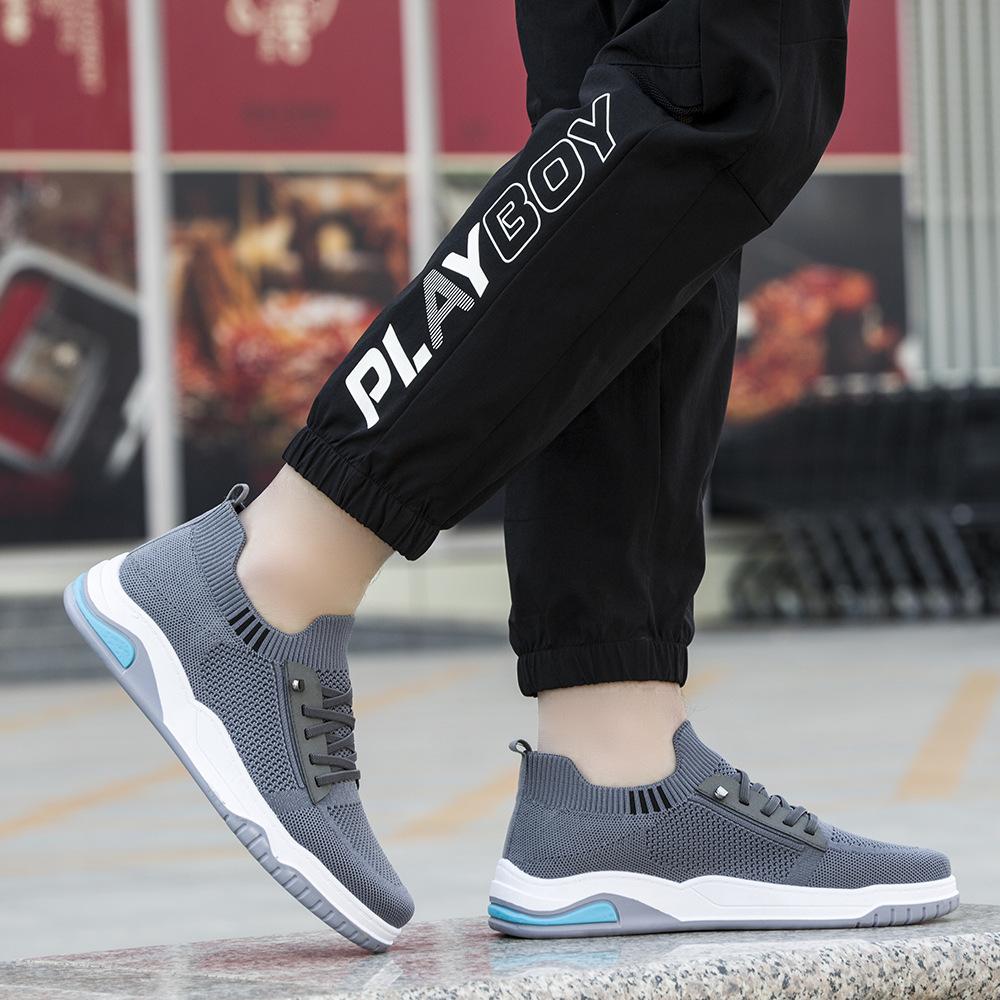 Shoes Summer New Mesh Breathable Men's Shoes Men's Thin Lightweight Fly-woven Shoes Soft Sole One-pedal Casual Shoes