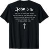 Johannes 3:16 Christliche Bibelverse WWJD Religiös RÜCKSEITE Design T-Shirt Unisex T-Shirt