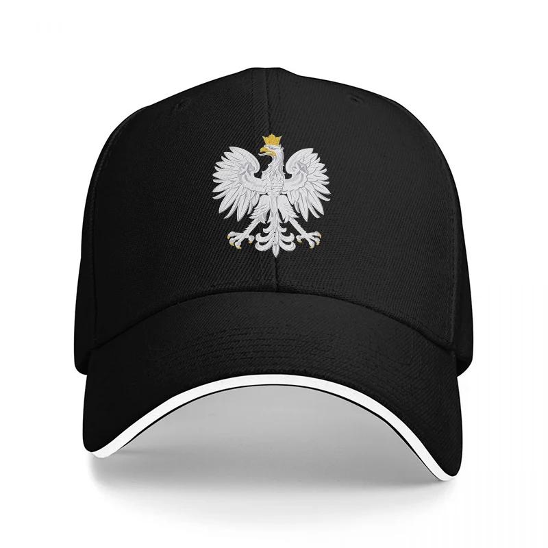 Poland White Eagle Embroidered Baseball Cap Black Adjustable Hat National Symbol Design Classic Fit Outdoor Wear