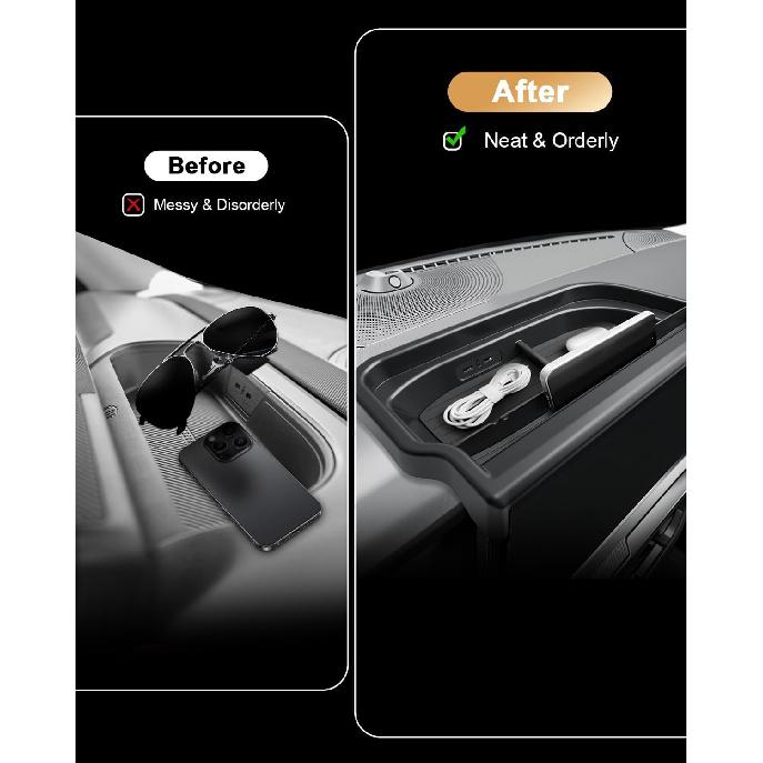 2025 Bronco Sport Dash Console Organizer - Behind Screen Organizer for 2025 Ford Bronco Sport Accessories Dashboard Storage Behind Screen Center