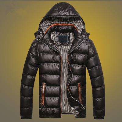 Herren Baumwollwattierte Jacke, Jugendliche Lässige Baumwollwattierte Jacke, Warme und Verdickte Große Kapuzen-Baumwollwattierte Jacke für Herren