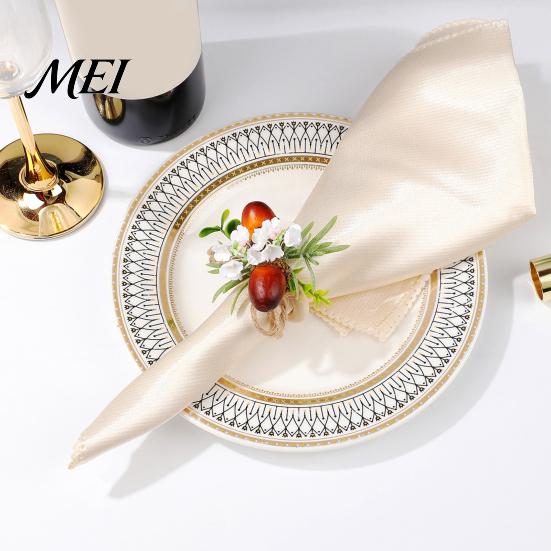 Harvest Party Supplies Artificial Rosemary Napkin Ring, Wooden Ring Holder with Faux Acorns Decorative Bands Flowers, Autumn Rustic for Farmhouse