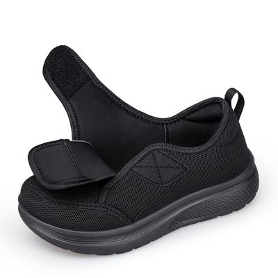 Chaussures Diabétiques Larges Faciles à Enfiler pour Hommes Femmes Baskets Extra Larges Chaussures de Marche Soulagement de la Douleur aux Pieds pour Personnes Âgées Orthopédie Pieds Gonflés