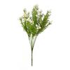 Künstliche Schleierkraut mit grünen Blättern UV-beständig 7-Zweig Falsche Seidenblume Haus Büro Hochzeit Party Innen Außen Falsche Blüte Dekoration