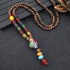 Nepalese Style Retro Long Necklace Men's and Women's Simple Tibetan Pendant Literary and Versatile Sweater Chain Accessories