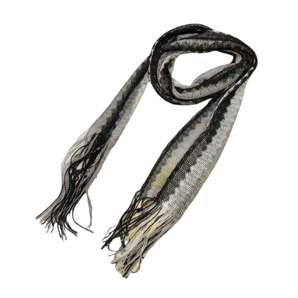 Lace Striped Neck Scarf With Tassels For Women and Teens Fashion Neck Accessories Perfect For Various Occasion Outfit