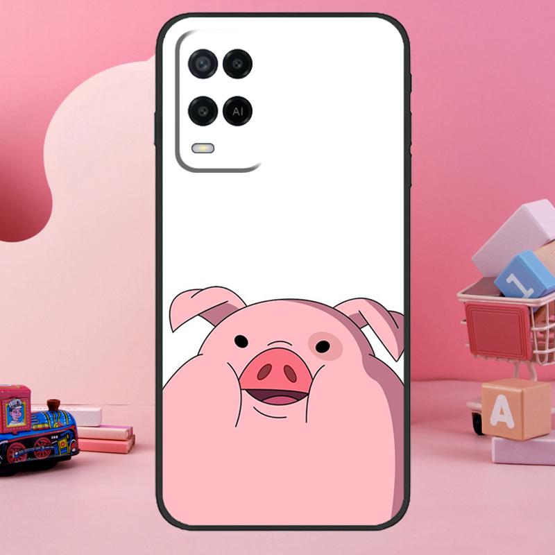 Cute PINK Kawai Pig Case For Oppo A74 A94 A54 A17 A57 A77 A76 A16 A96 A18 A60 A80 A40 A38 A58 A78 A98 A15 A5 Pro