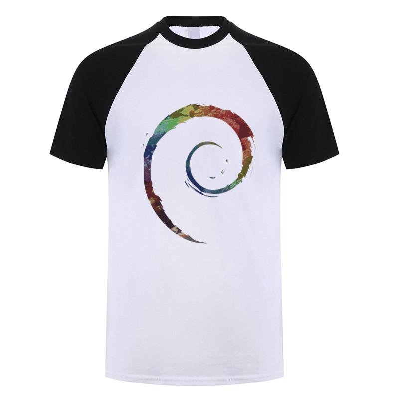 T-shirt Debian Unisex Casual Cotone Manica Corta Estate Sistema Operativo Linux Magliette Unisex Top