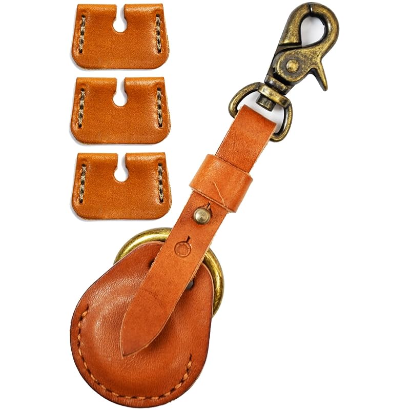 

atelierCODEL AirTag case key ring air tag case tochigi leather (Brown (with key cover))