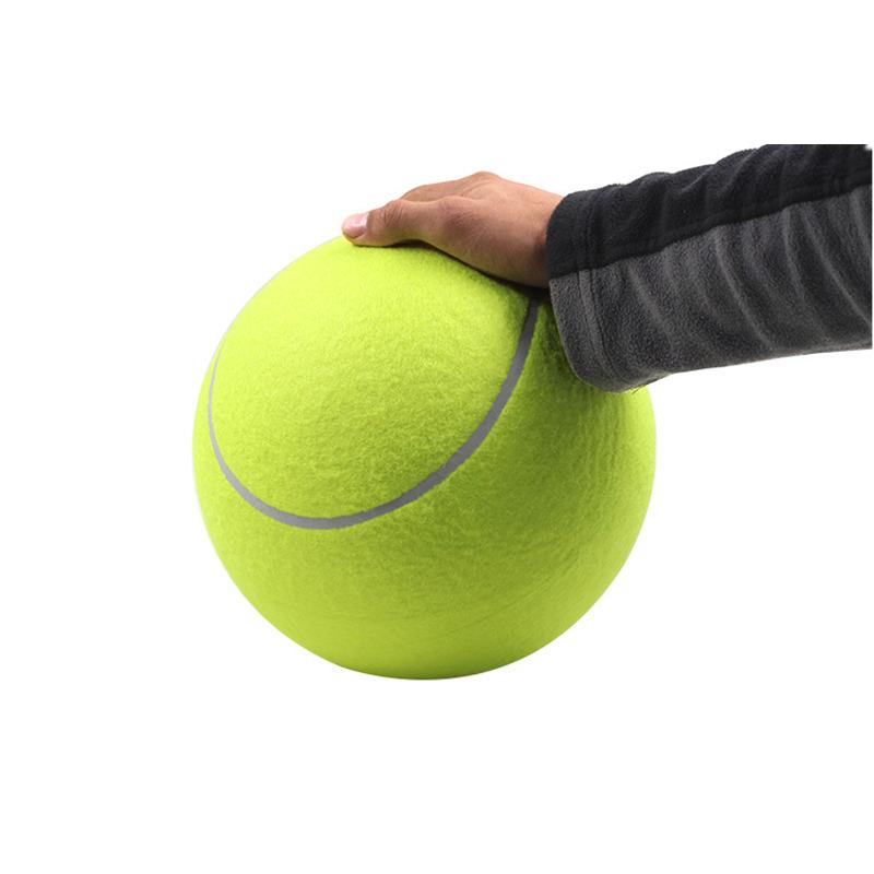 Großer Tennisball Haustier Aufblasbares Spielzeug für Hundetraining Ball 24cm Großer Tennisball Interaktives Hundespielzeug