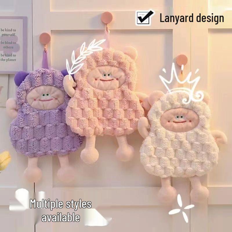Cartoon Sheep Cute Thicken Absorbent Children's Bathroom Hand Towel Hanging Wipe