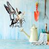 Arte de parede de metal com pato selvagem para ambientes internos - Artesanato em ferro forjado para decoração de sala de estar | Decoração de parede elegante e decoração de interiores