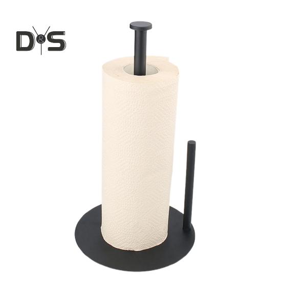 Countertop Paper Towel Holder Tissue Rack with Anti-Slip Weighted Base Sturdy Kitchen Construction Roll Holder Paper Rack