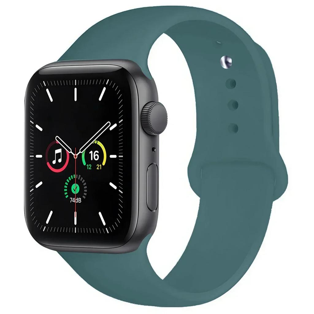 Silicone Band For Apple Watch straps 45mm 44mm 40mm 41mm 42mm-46mm sport bracelet iwatch series 8 7 6 5 4 3 SE 9 10 Ultra 2 49mm