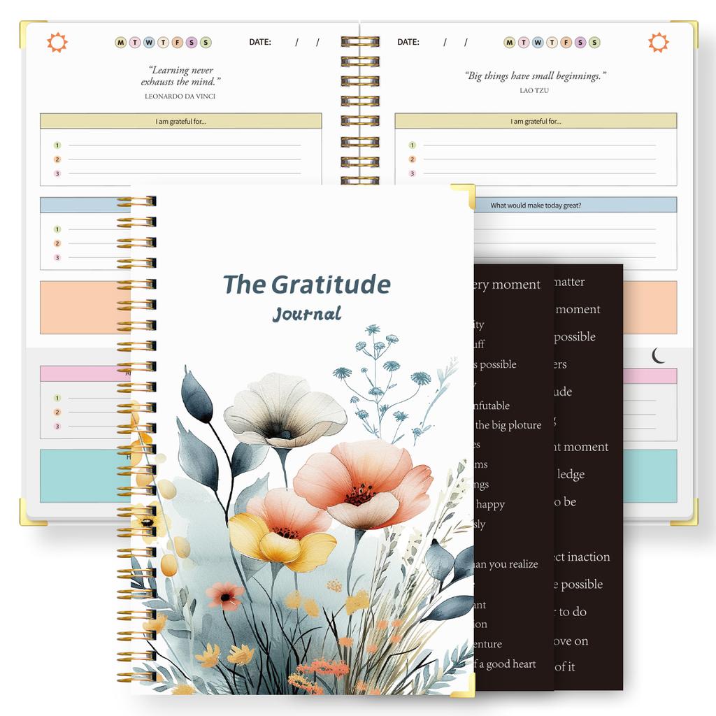 1Pc: Daily Prayer Book Undated Daily Gratitude Planner Full-Color Interior Pages Hardcover With 2Pc Quote Stickers