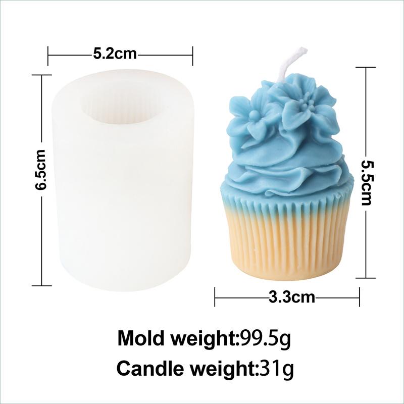 3D Cup Cake Ice Cream Cream Muffin Silicone Candle Mold DIY Muffin Birthday Gift Bedroom Diffused Stone Wedding Home Decoration