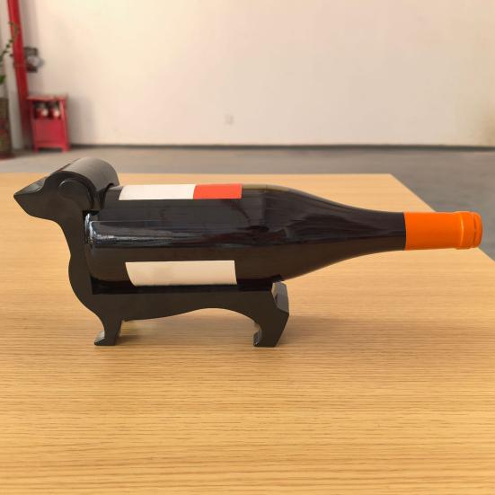 Dachshund Wine Bottle Holder Dog Shaped Beer Bottle Display Stand Organizer Rack Home Kitchen Bar Dining Table Desktop Decoration